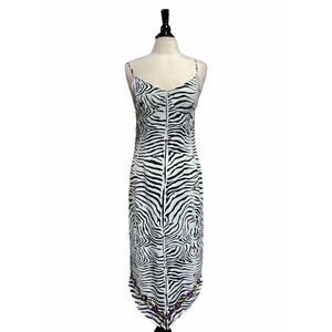 Apart Impressions Black & White Sequins Strapless Dress Size 8